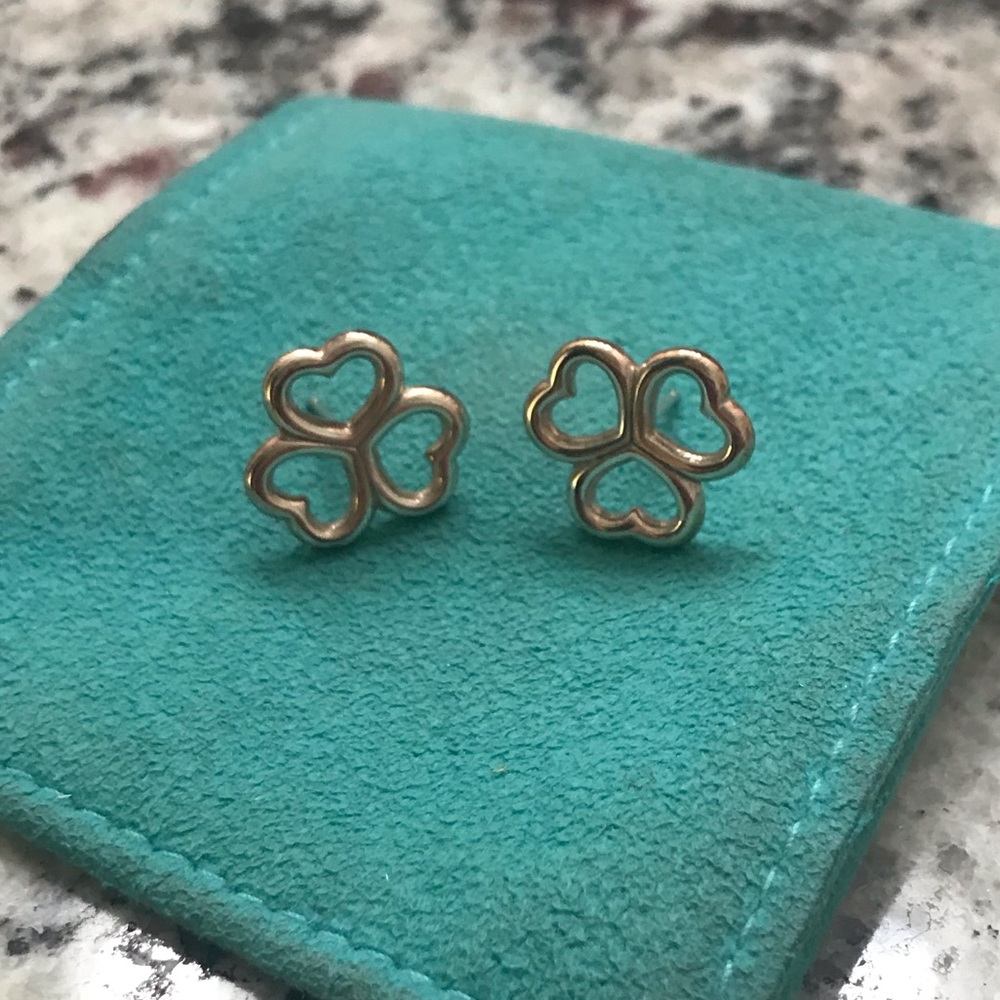 Tiffany Clover Heart Earrings